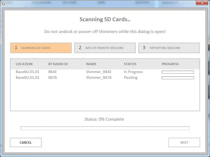 Scanning the SD cards