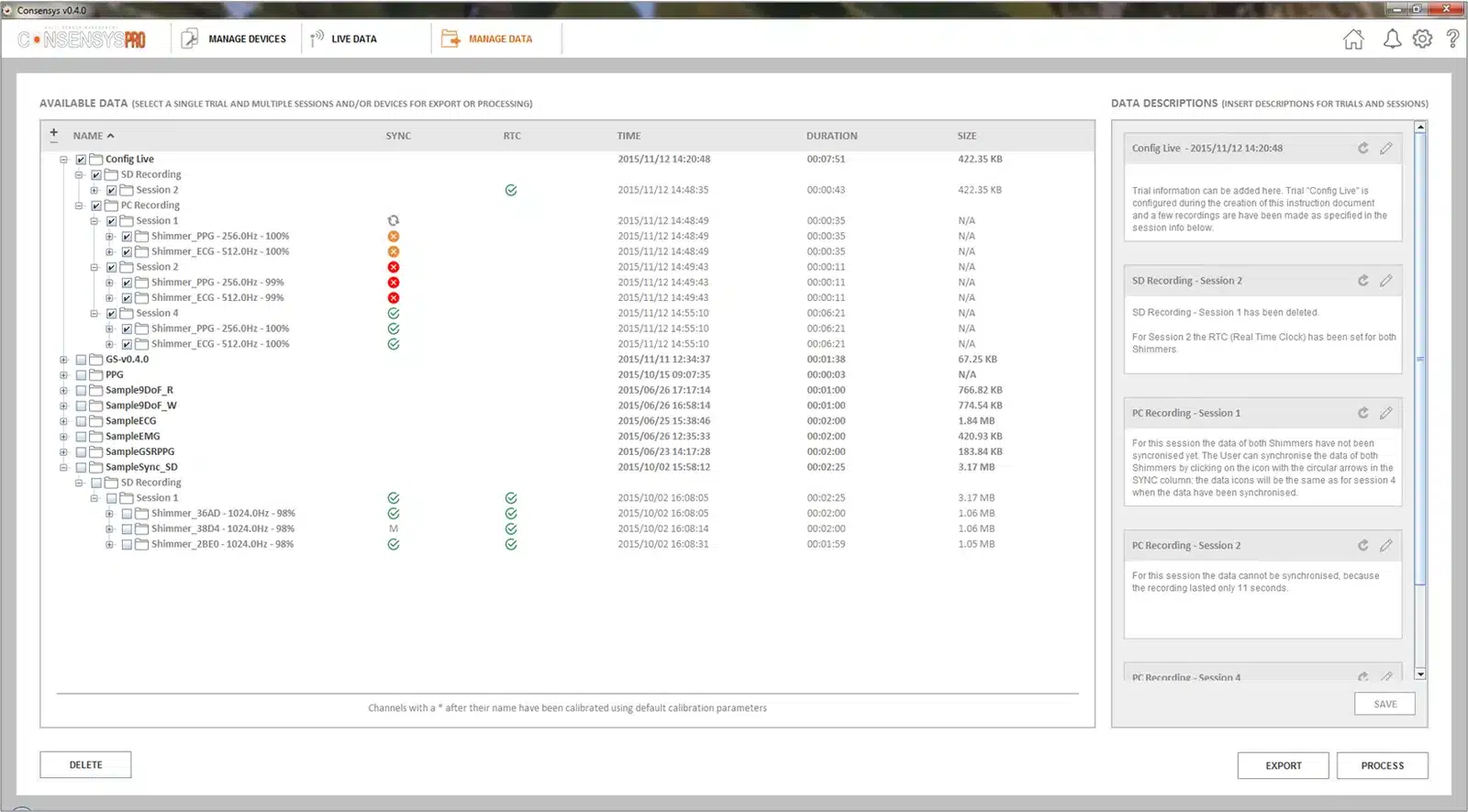 MANAGE DATA