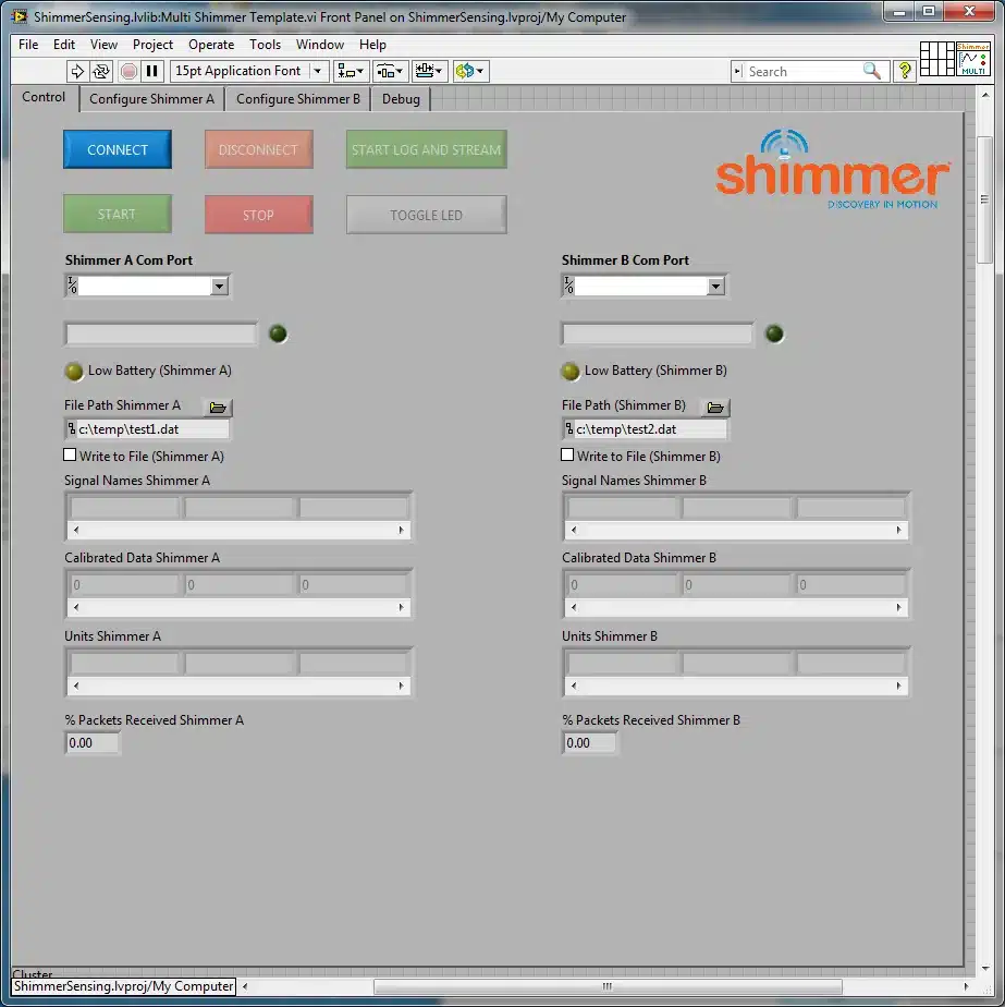 Illustration for Starting Multi Shimmer Template.vi