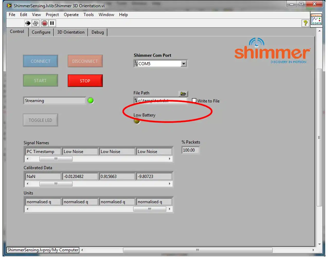 Figure 4‑23 Writing Data to a File
