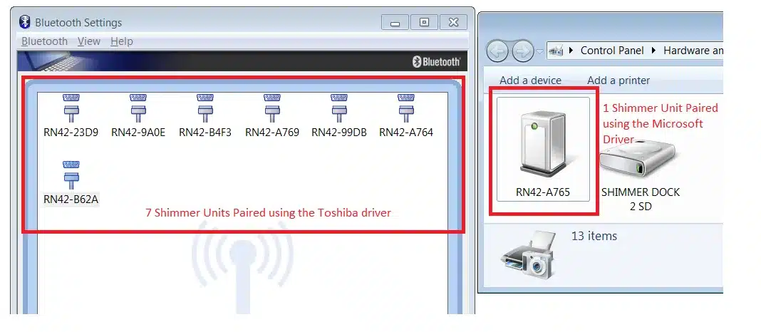 Figure 13‑2: Pairing with Multiple Bluetooth Dongles